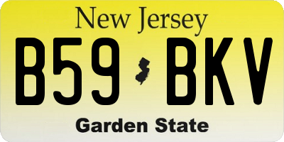 NJ license plate B59BKV