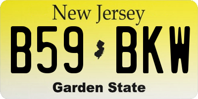 NJ license plate B59BKW