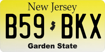 NJ license plate B59BKX