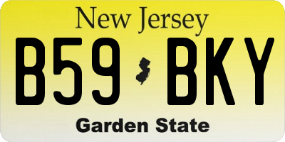 NJ license plate B59BKY