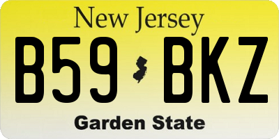 NJ license plate B59BKZ
