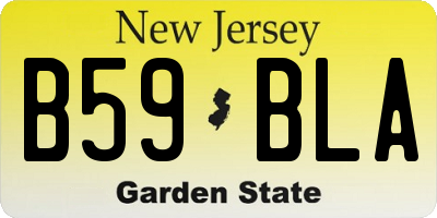 NJ license plate B59BLA