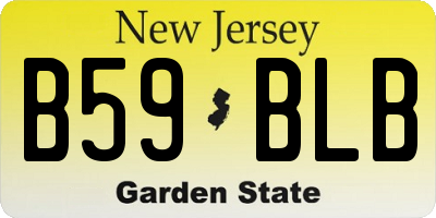 NJ license plate B59BLB