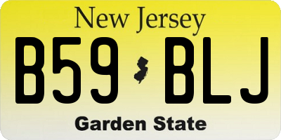 NJ license plate B59BLJ