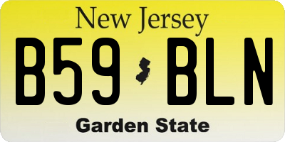 NJ license plate B59BLN
