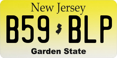 NJ license plate B59BLP