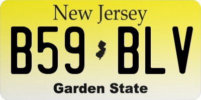 NJ license plate B59BLV