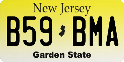 NJ license plate B59BMA