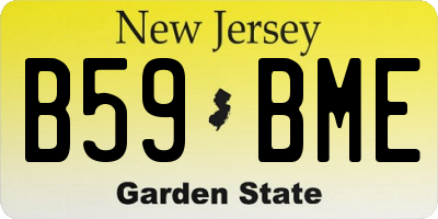 NJ license plate B59BME