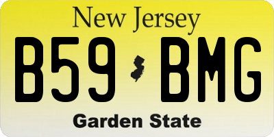 NJ license plate B59BMG