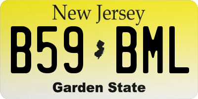 NJ license plate B59BML