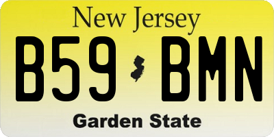 NJ license plate B59BMN