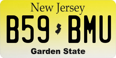 NJ license plate B59BMU