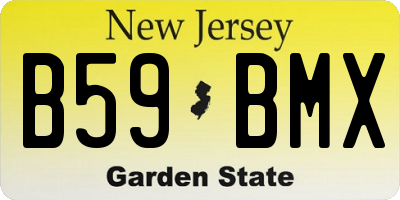 NJ license plate B59BMX