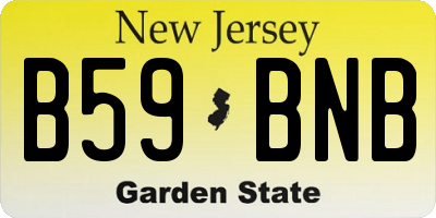 NJ license plate B59BNB