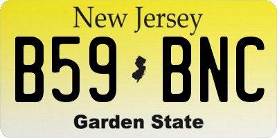 NJ license plate B59BNC