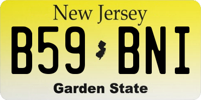 NJ license plate B59BNI
