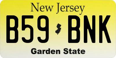 NJ license plate B59BNK