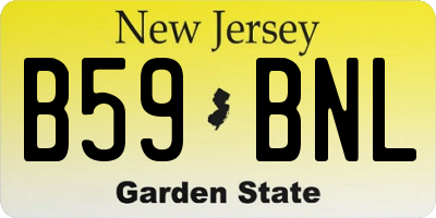 NJ license plate B59BNL