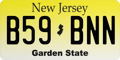 NJ license plate B59BNN