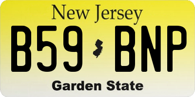 NJ license plate B59BNP