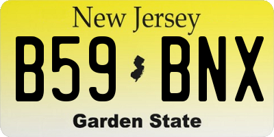 NJ license plate B59BNX