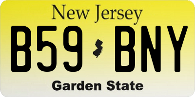 NJ license plate B59BNY