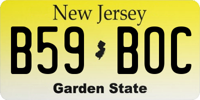 NJ license plate B59BOC