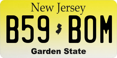 NJ license plate B59BOM