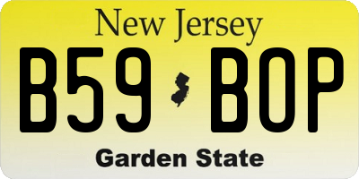 NJ license plate B59BOP