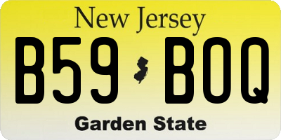 NJ license plate B59BOQ