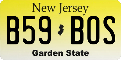 NJ license plate B59BOS