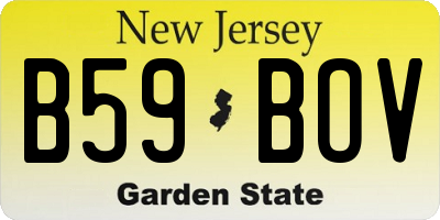 NJ license plate B59BOV