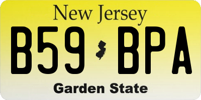 NJ license plate B59BPA