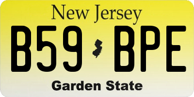 NJ license plate B59BPE