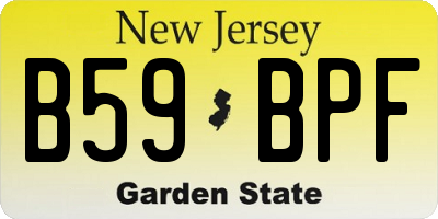 NJ license plate B59BPF