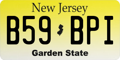 NJ license plate B59BPI