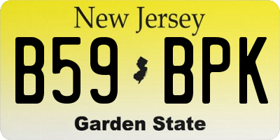 NJ license plate B59BPK