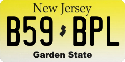 NJ license plate B59BPL