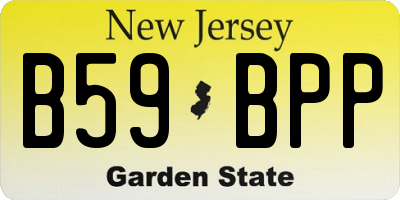 NJ license plate B59BPP