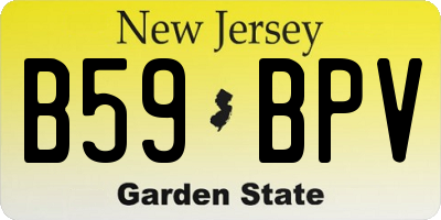 NJ license plate B59BPV