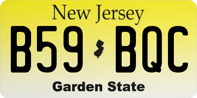 NJ license plate B59BQC