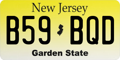 NJ license plate B59BQD