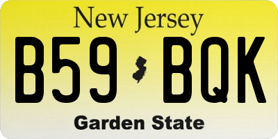 NJ license plate B59BQK