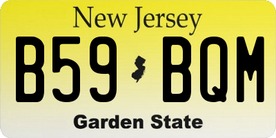 NJ license plate B59BQM