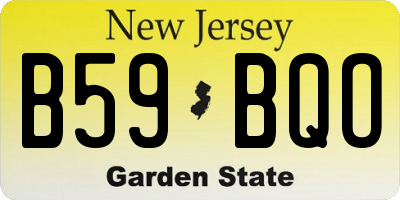 NJ license plate B59BQO