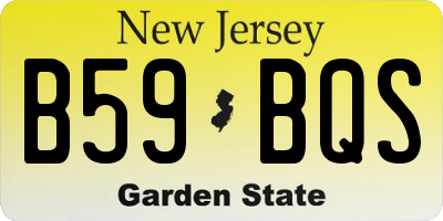 NJ license plate B59BQS