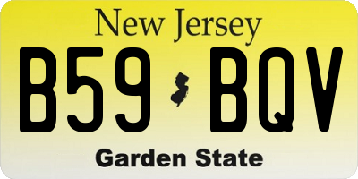NJ license plate B59BQV