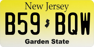 NJ license plate B59BQW