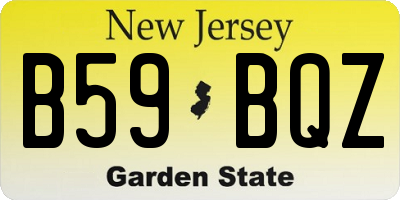 NJ license plate B59BQZ